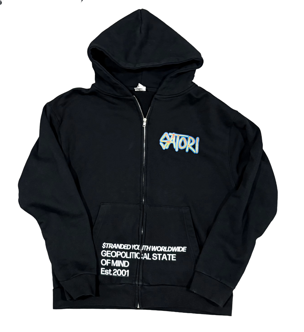 Satori “State of Mind” Zip-Up Hoodie – Black